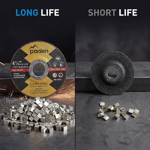 50 Pack Cut Off Wheels 4 1/2 Inch, Metal Cutting Disc for Angle Grinder - size: 4.5"x.040"x7/8"