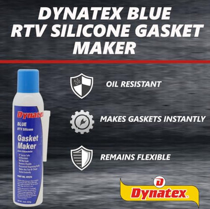 Dynatex Blue RTV Silicone Gasket Maker 8 oz Automatic Can (1 Pack) - size: 8oz
