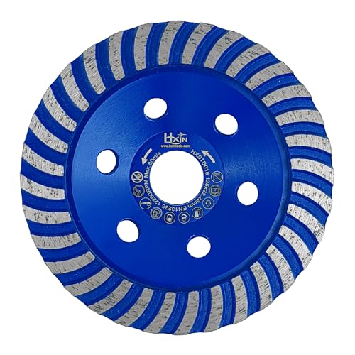 NBB Diamond Surface Grinding Wheel Diamond Cup Grinding Disc Turbo Cutter 5" with 7/8" bore Grinding High Efficiency Durability Dry or Wet Grinding on Granite Marble Ceramic Tile Concrete Cement - style: Turbo 125mm