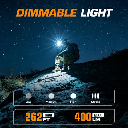 EverBrite Flat Rechargeable EDC Flashlight with RGB/UV Light for Home - color: Black
