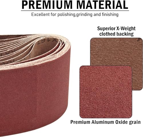3x18 Belt Sander Sanding Belts 80 Grit, 12 Pack - color: 80 Grit, size: 3x18in