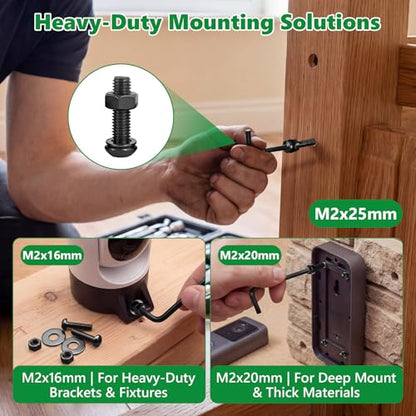 676PCS M2 Hex Socket Screw Assortment Kit, M2x4/6/8/10/12/16/20/25mm - size: M2 676pcs 2
