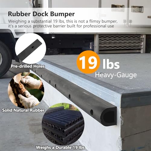 Heavy Duty Loading Dock Bumpers 39"L x 4" D, 19.6lb - size: 39''*4'' D Shape