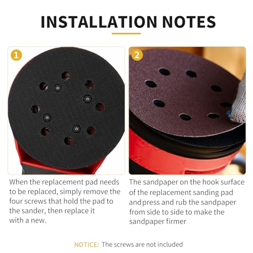 Orbital Sander Pad Replacement for Milwaukee, 2 Pack - style: Plastic Pad 2 PACK
