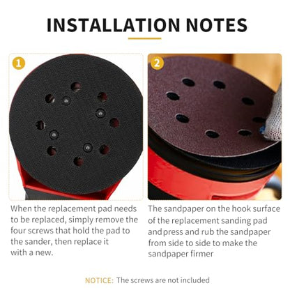 Orbital Sander Pad Replacement for Milwaukee, 3 Pack - style: Plastic Pad 3 PACK
