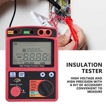 Jeanoko Digital Insulation Tester, with Backlight and Auto Power Off