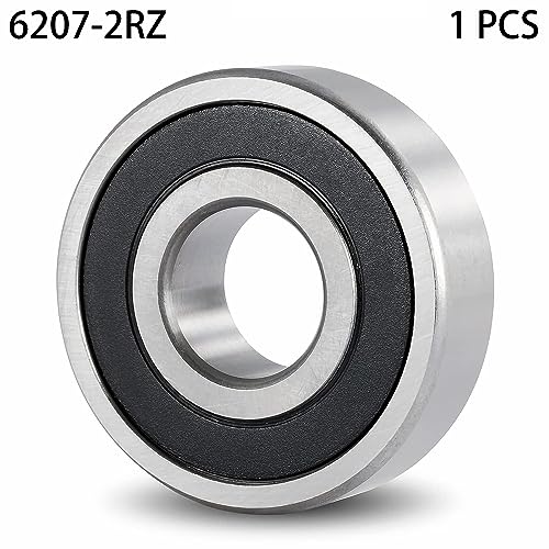6207-2RZ Bearings, 35x72x17mm Ball Bearing 6207RZ Double Rubber Sealed Shielded Bearing ID 35mm, OD 72mm, Thickness 17mm Bearing, Professional High-Speed Deep Groove Ball Precision Motor Bearings