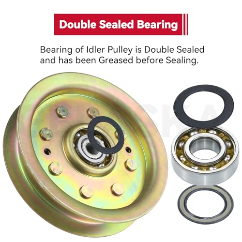 GELASKA 753-08171 756-04129b Idler Pulley 4.25 for Cub Cadet 50" 54" RZT 50 - color: A1 1x756-04129 Yellow