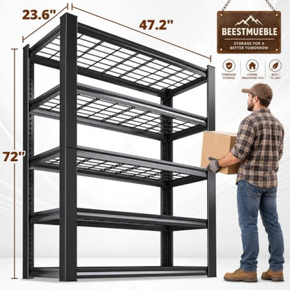 Heavy Duty Garage Shelving 5 Tier Adjustable Wire Storage Rack