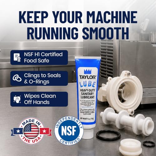 Taylor Blue Food Grade Lubricant 4oz - Lube for Soft Serve Ice Cream Machine & Frozen Yogurt Machine - NSF H1 Certified Sanitary Lubricant - Heavy Duty Grease for O-Rings by FryOilSaver Co. - size: Blue Lube - 1 Pack