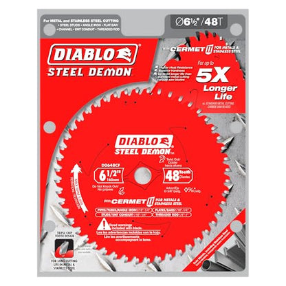 Diablo Steel Demon Cermet II Saw Blade for Medium Metal - 6-1/2" x 48-Teeth - size: 6-1/2", style: 48 TCG