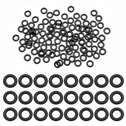 Black 100Pcs O-Rings, Nitrile Rubber O-Rings 9/64"(3.5mm) ID - size: 9/64" ID, 1/4" OD