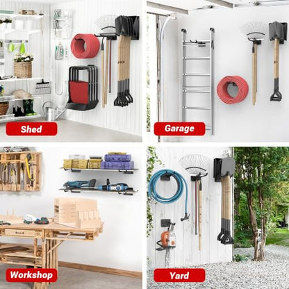 Ultrawall Garage Storage Hooks, Heavy Duty Steel Tool Organizer - size: 2 Pack