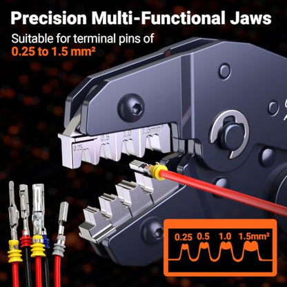 Preciva Automotive Connector Terminal Pin Kit, 1019Pcs with Crimper & Case