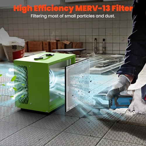 Abestorm Tabletop Dust Collector with Timer for Woodworking Shops - color: Green