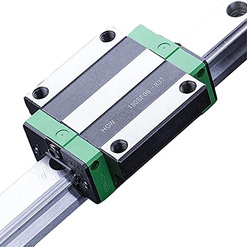Square Linear Guideway Rail HGW15-78.74 in / 2000mm Linear Rail +2Pcs HGW15 - CA Flange Type Bearing Carriage Slider Block, Linear Motion Rail Rod Set Kit for CNC Machine - size: L: 78.74 in / 2000mm, style: HGW15 CA