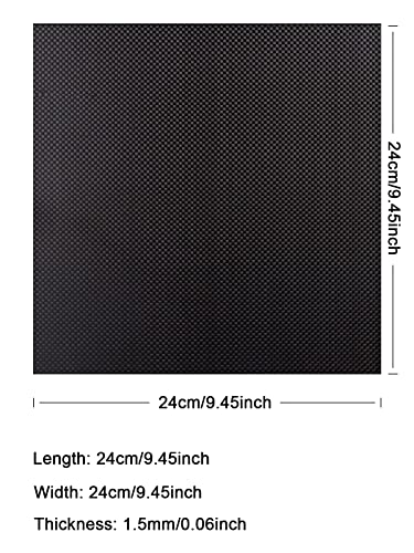 Kalolary Carbon Fiber Plate 240 X 240 X 1.5 MM, Carbon Fiber Board - size: 240 X 240 X 1.5 mm, style: Plain weave