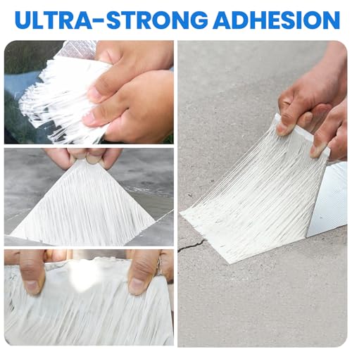 ADHES Butyl Tape Waterproof Tape, 8in x 16ft, Aluminum Foil Tape - color: Silver, size: 8 inches x 16 feet
