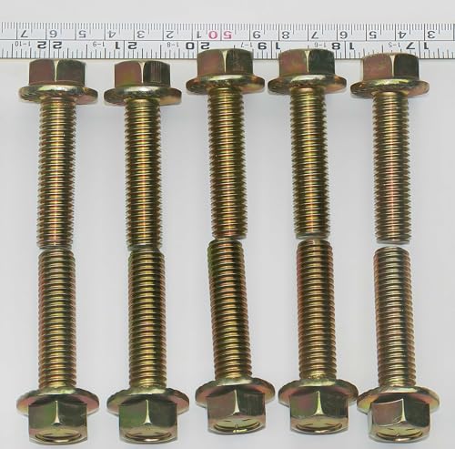 1/2" x 2" Flange Serrated Hex Bolt by Color Zinc Plated, Alloy Steel,Grade 5.(10pcs Pack) by Metalsuberg - size: 1/2" x 2" 10pcs