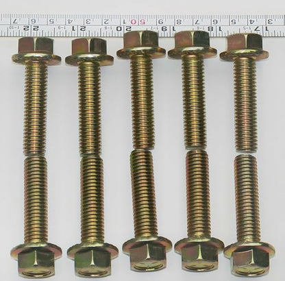 1/2" x 2" Flange Serrated Hex Bolt by Color Zinc Plated, Alloy Steel,Grade 5.(10pcs Pack) by Metalsuberg - size: 1/2" x 2" 10pcs