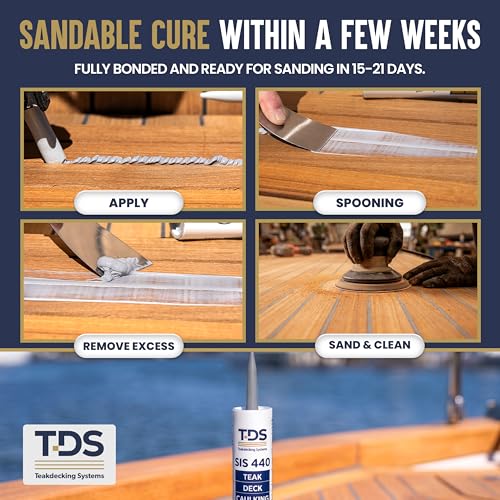 Teakdecking Systems (TDS) SIS 440 Teak Deck Caulk Cartridge 10.3oz - Gray - color: Gray, size: 10.3 oz