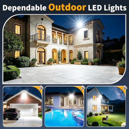 200W LED Flood Light Outdoor, 24000LM Exterior Security Lights, 2 Pack