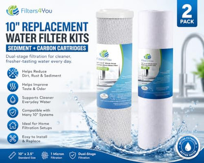 CFS Reverse Osmosis Filter Replacement Kit, Sediment & Carbon, 2 Sets - size: 2 Pack