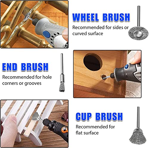 42Psc Wire Wheel Brush Set, Rotary Tool Wire Brush