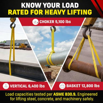 DD Sling 1" x 10' Nylon Endless Lifting Sling – USA Made - size: 1"x10'