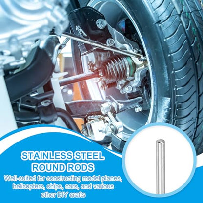 PATIKIL Round Metal Rod 2mm x 55mm, 30 Pcs Carbon Steel Round Shaft Rod