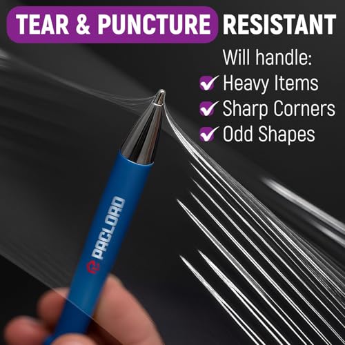 3" x 1000' Industrial Strength Stretch Wrap, Ready to Use Pack of 1 Mini Roll, Clear Plastic Film, 80 Gauge Thick, 500% Elongation – Heavy-Duty Shrink Wrap for Moving, Packing - color: 3" Wide, size: Pack of 1