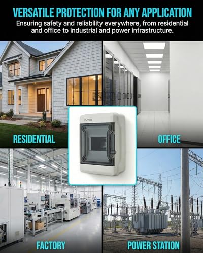 Circuit Breaker Box, IP66 Distribution Protection Box (AT-6 Way) - size: 6 - 164x200x100 MM
