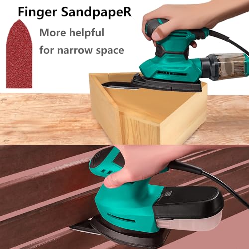 FOWOK 160pcs Sandpaper for Skil Detail Sander, 60-240Grit Sanding Sheets - size: Standard Sandpaper without Pads