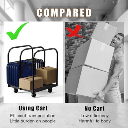 3 Pole Soft Platform Folding Table Cart, Panel Cart with 4Inch Caster - size: 3 Pole With Soft Pad