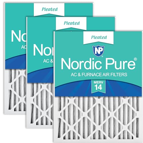 Nordic Pure 20x20x2 Pleated MERV 14 Air Filters 3 Pack - style: MERV 14