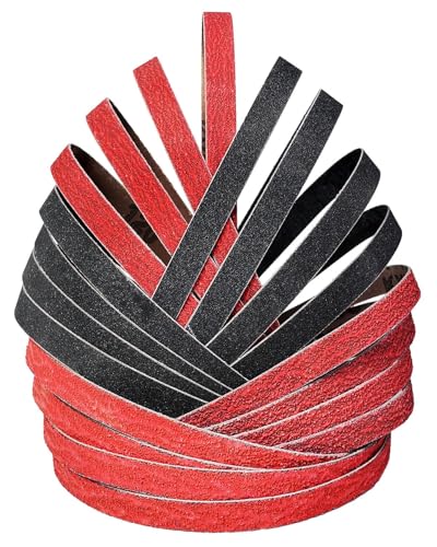 1/2 x 18 Inch Sanding Belts, Ceramic + SiC, 20 Pack, 60-240 Grit - size: 1/2x18 inch