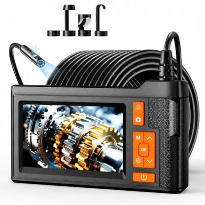 Dual Lens Borescope Camera 33FT with 4.3'' HD Screen, 1080P Photo Video - size: 4.3''Dual Lens 33FT