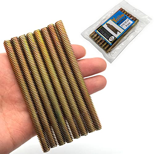 8pcs Color Zinc Fully All Threaded Rod Carbon Steel Long Thread Screw 5/16x4 for Furniture Garden Railing Mounting Assembly Fastening Steel Frame Connection Full Thread Rod for Furniture - size: Color-Zinc 5/16x4 Inch-8P