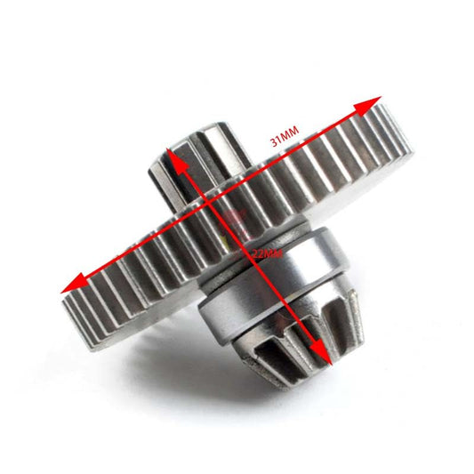 16401Y Upgrade Metal Spur Gear Assembly Parts for 1/14 1/16 MJX H14BM H16BM,H16GT H16DR,16207 16208 16209 16210 14301 14302 14303 14209 14210 RC Cars