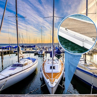 Spiareal 2 Pack Dock Bumpers Fender Straight Marine Boat Dock Bumpers for Edge or Side UV Resistant Marine Fender Guard for Preventing Dent and Scratch, White - size: 48 Inch
