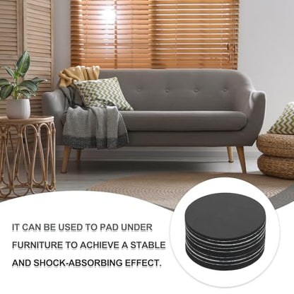 PATIKIL Non Slip Furniture Pads 2-3/16" (55mm x 2mm), 10 Pcs Adhesive Backed Round Rubber Feet Anti-Scratch Rubber Furniture Grippers for Hardwood Floor Electronics Bed Drawers DIY - size: 55mm x 2mm