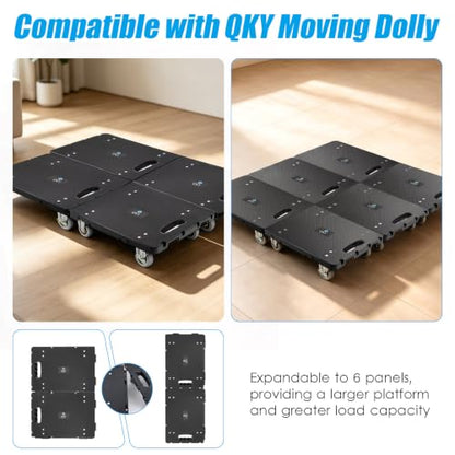 Furniture Dolly 2 Pack Add-On, Connectable Moving Dolly with Wheels