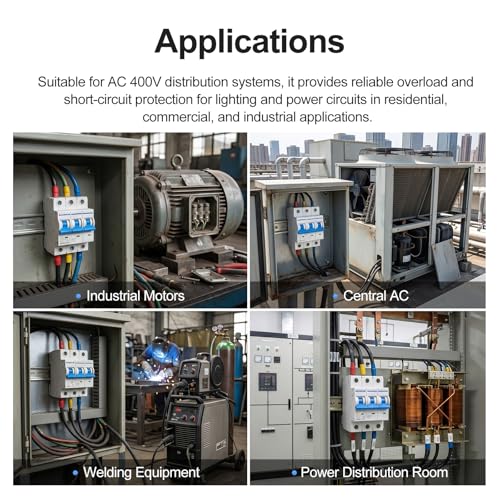 BAOMAIN 2P 20A C-Type MCB,TUV Certified 400VAC 10Kv for AC Home Circuits