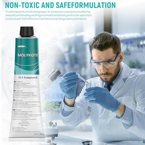 Molykote 111 Compound Valve Lubricant and Sealant 150g 5.3oz, Silicone Grease for O-Rings, Plug Valves, Seal & Protect Rubber & Plastic Components, Water Resistant, Low Volatility