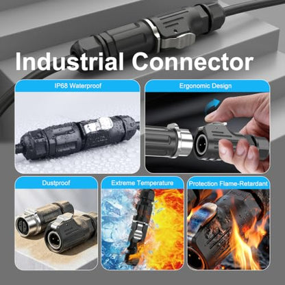 LP16 8PIN Industrial Waterproof Connector IP68 Quickly Plugging Aviation Connector Solder-Assembly M16 8PIN Circular Connector Fast Release Electrical Connector Female Plug&Male Socket - size: 8 Pin, style: Female Plug / Male Socket