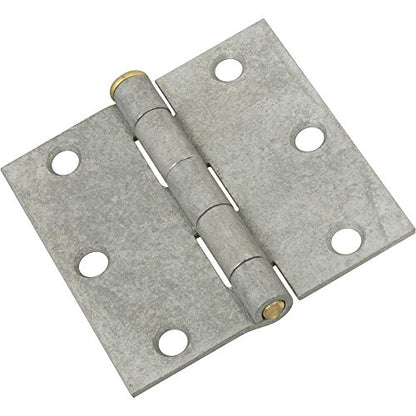 National Hardware N208-835 V504 Removable Pin Broad Hinges in Galvanized, 2 pack,3 Inch