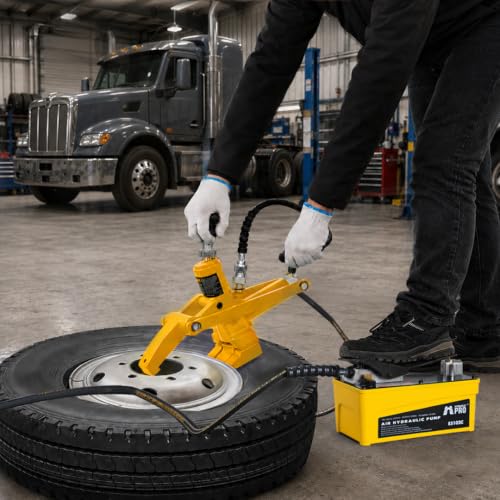Air Hydraulic Pump, 10000 PSI High Pressure Output, Foot Pedal Pump, Yellow - color: Yellow