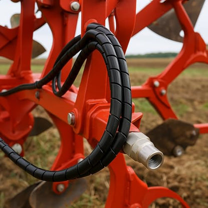 Electriduct 1.5" Heavy Duty Spiral Wrap Hose Protector - 10 Feet - Black - color: Black, size: 1.5 Inch