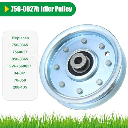 756-0627D 756-0627B Idler Pulley for Cub Cadet LT1045 LT1046 Decks - color: T10 1x756-0627