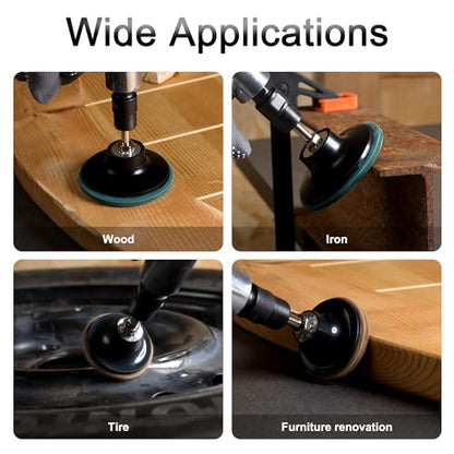2 and 3 Inch Ssanding Disc 47Pcs Assorted Quick Change Sanding Discs Set with 1/4" Shank Holder Die Grinder Sanding Disc Surface Conditioning Discs for Burr Finish Rust Paint Removal - style: 47PCS（2" and 3" set）